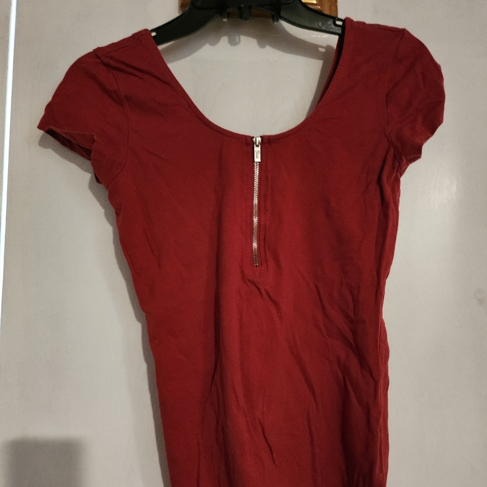 Guess Red Zippered Garment